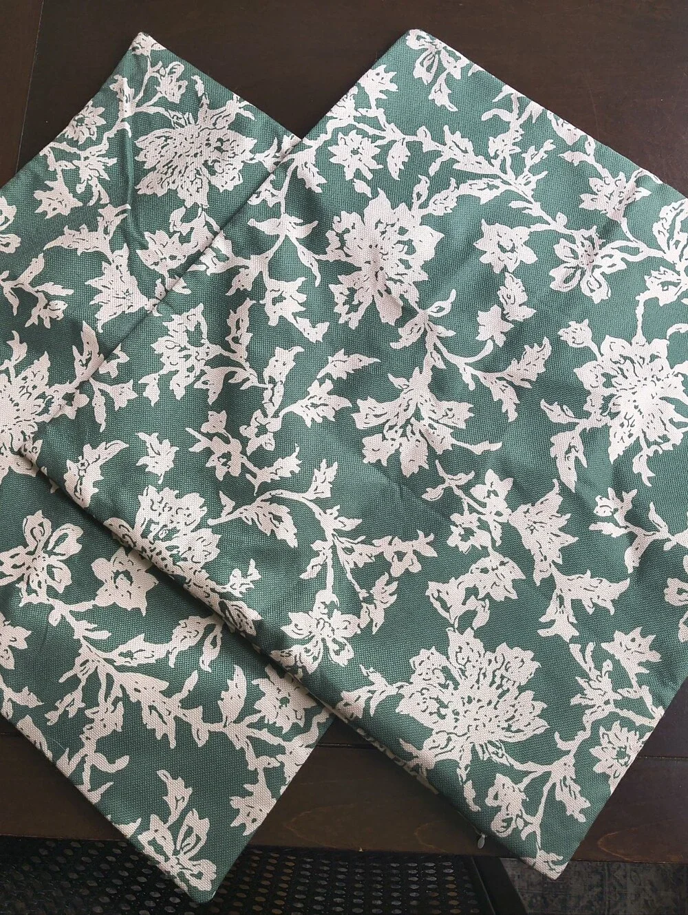 Set Of 2-Floral Print Throw Pillow Covers 18x18